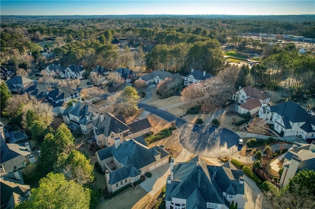 drone / aerial view with a residential view