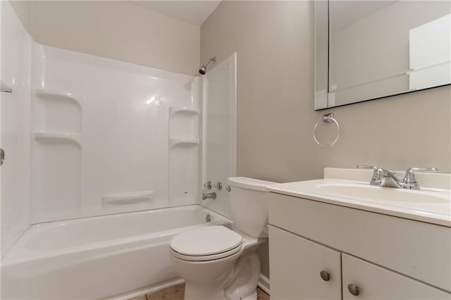 4078 Bouldercrest Rd, Ellenwood, GA 30294 - bathroom with vanity, toilet, and shower / bath combination