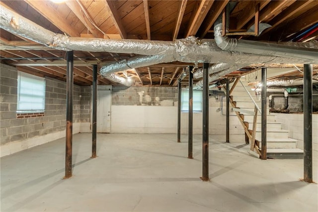4078 Bouldercrest Rd, Ellenwood, GA 30294 - unfinished below grade area with stairway