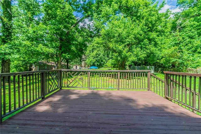 4078 Bouldercrest Rd, Ellenwood, GA 30294 - wooden terrace with a yard