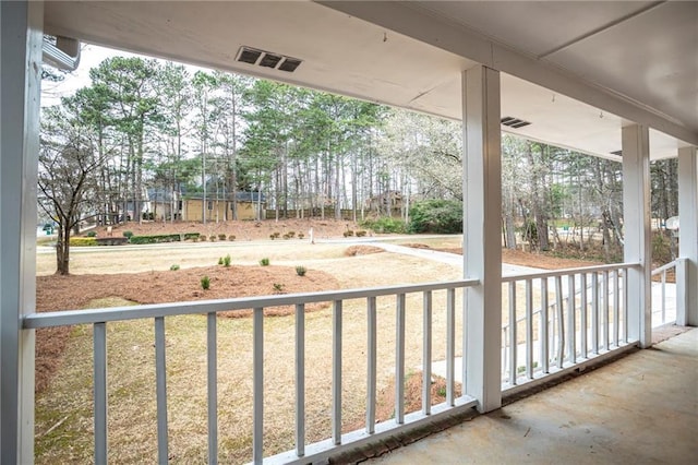 view of patio featuring covered porch