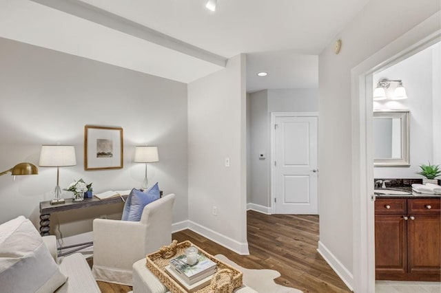 325 E Paces Ferry Rd NE Unit 410, Atlanta, GA 30305 - office space featuring wood finished floors, baseboards, a sink, and recessed lighting