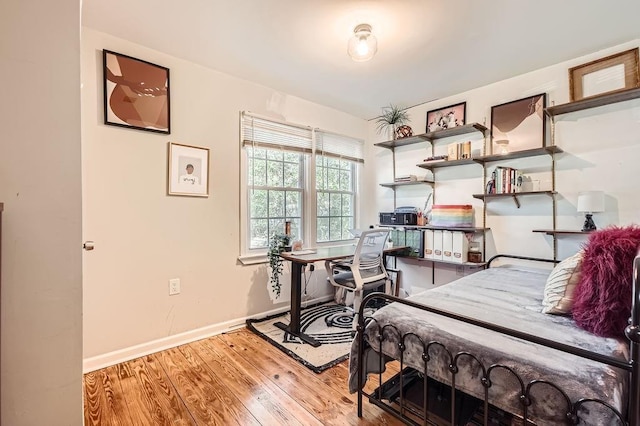 bedroom featuring light hardwood / wood-style flooring