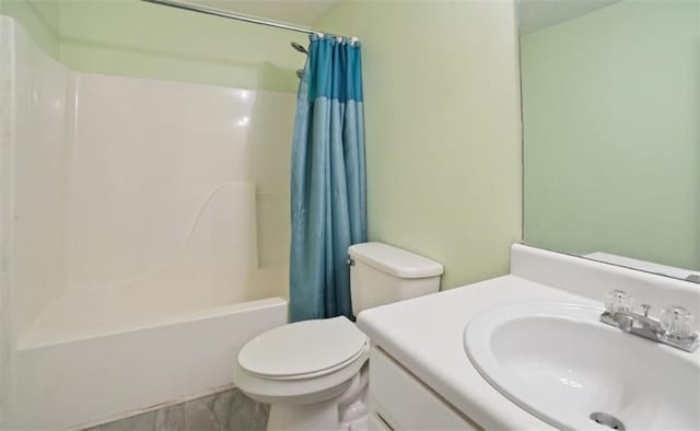 3971 Canebrake Ln, Douglasville, GA 30134 - full bath with toilet, shower / bath combo with shower curtain, and vanity