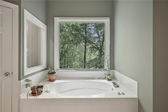 bathroom featuring a bath