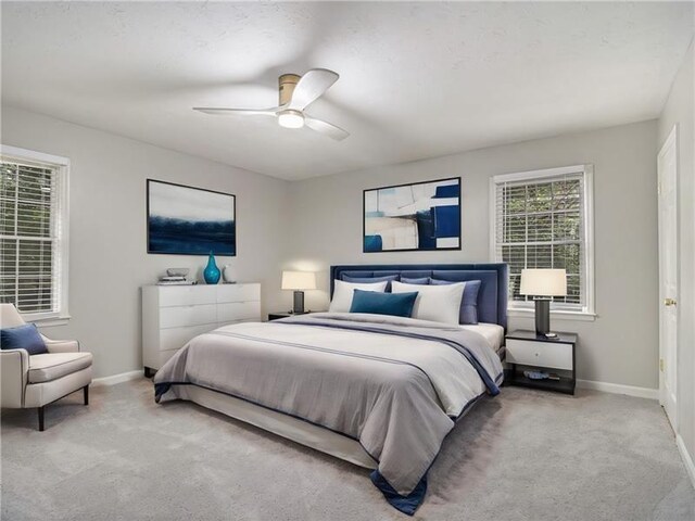 2544 Peyton Woods Trl SW, Atlanta, GA 30311 - carpeted bedroom with baseboards and ceiling fan