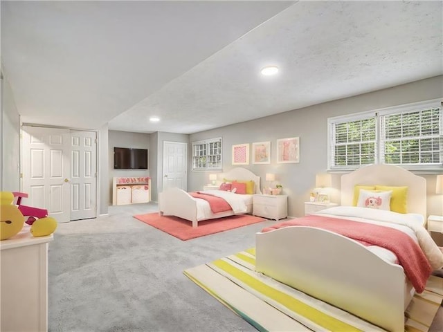 2544 Peyton Woods Trl SW, Atlanta, GA 30311 - bedroom with carpet floors, two closets, and recessed lighting