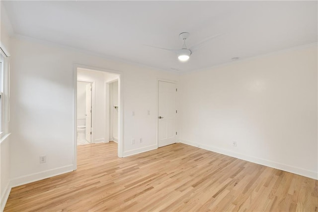 510 Northland Ridge Ct, Sandy Springs, GA 30342 - unfurnished room with light wood-style flooring, crown molding, and a ceiling fan