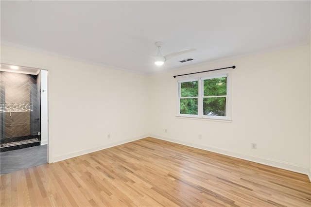 510 Northland Ridge Ct, Sandy Springs, GA 30342 - empty room with ornamental molding, light wood finished floors, and ceiling fan
