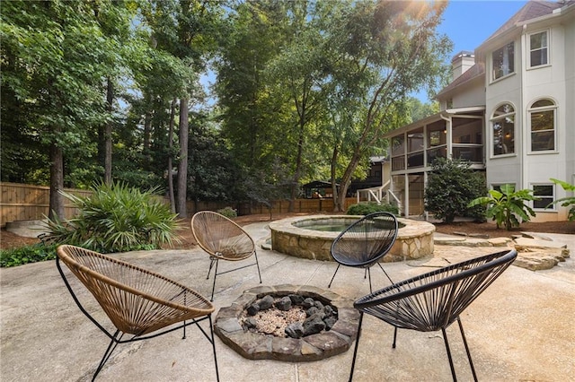 510 Northland Ridge Ct, Sandy Springs, GA 30342 - view of patio with a fire pit