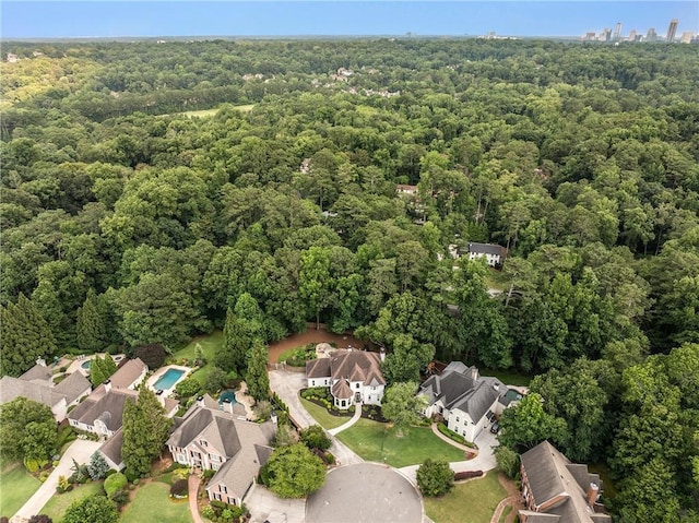 510 Northland Ridge Ct, Sandy Springs, GA 30342 - aerial view of property and surrounding area featuring a heavily wooded area and nearby suburban area