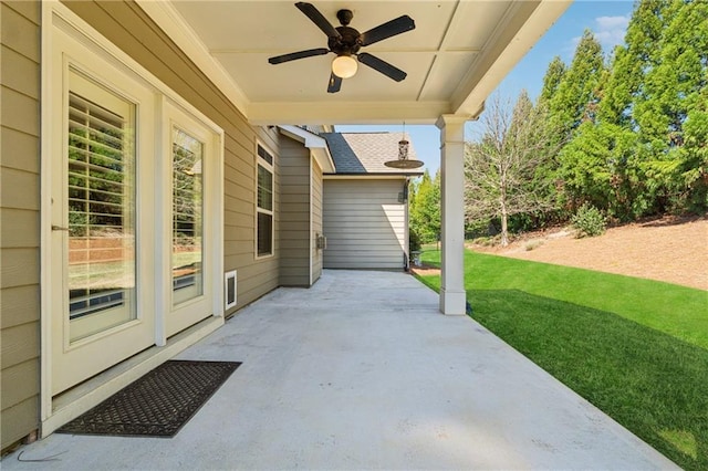 4650 Brighton View Trl, Cumming, GA 30040 - view of patio with a ceiling fan