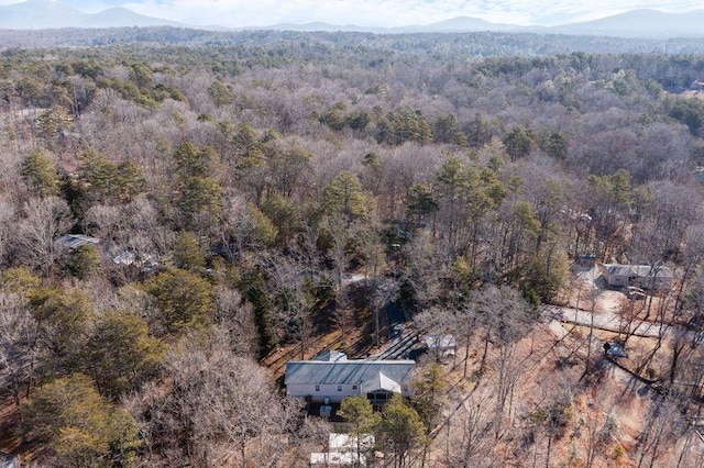 aerial view featuring a mountain view