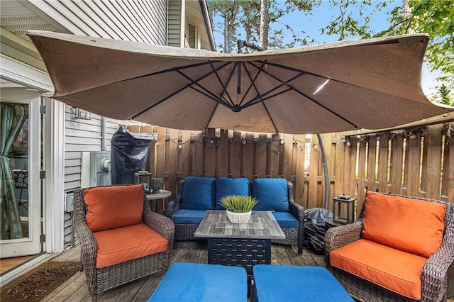 82 Twiggs Cor, Peachtree City, GA 30269 - view of patio / terrace with an outdoor hangout area and a deck