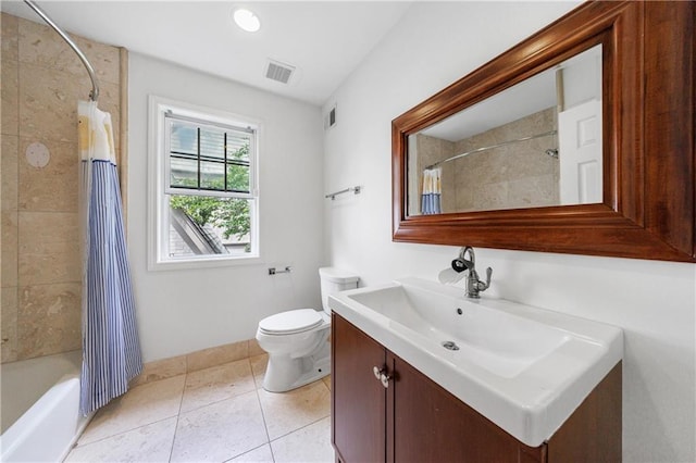 1349 Middlesex Ave NE, Atlanta, GA 30306 - full bathroom featuring vanity, toilet, tile patterned floors, shower / tub combo, and baseboards