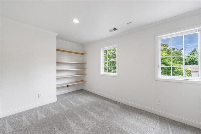 1349 Middlesex Ave NE, Atlanta, GA 30306 - carpeted empty room featuring ornamental molding, healthy amount of natural light, baseboards, and recessed lighting