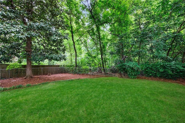 view of yard featuring fence private yard