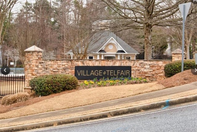 view of community sign