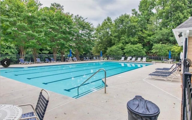 view of pool with a patio area