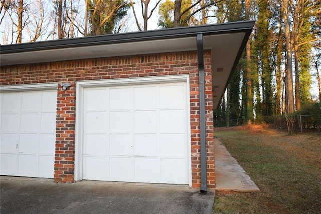 garage with driveway