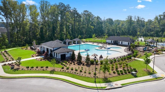 3062 Hawthorn Farm Blvd, Loganville, GA 30052 - aerial view of a pool area