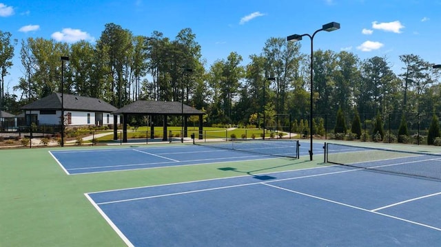 3062 Hawthorn Farm Blvd, Loganville, GA 30052 - view of tennis court featuring a gazebo and community basketball court