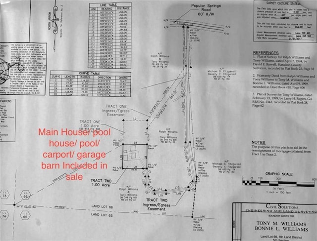 2969 Poplar Springs Rd, Buchanan, GA 30113 - survey map / technical document