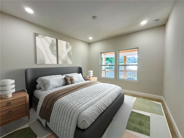 view of carpeted bedroom