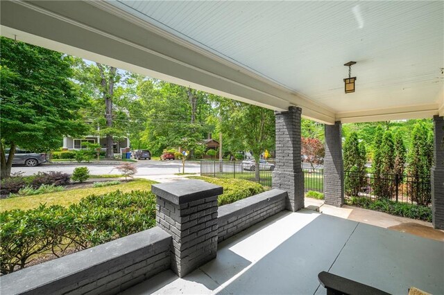 view of patio with fence
