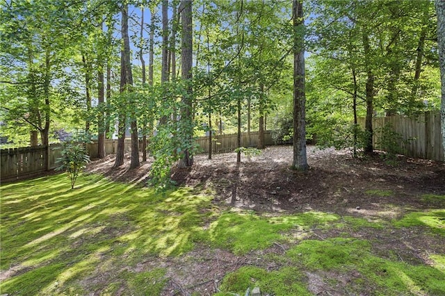 view of fenced backyard
