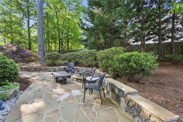view of patio / terrace with a fenced backyard