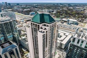 aerial view featuring a city view