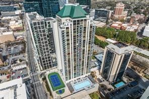 aerial view featuring a view of city