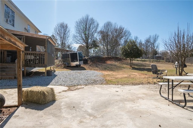 view of yard with a patio