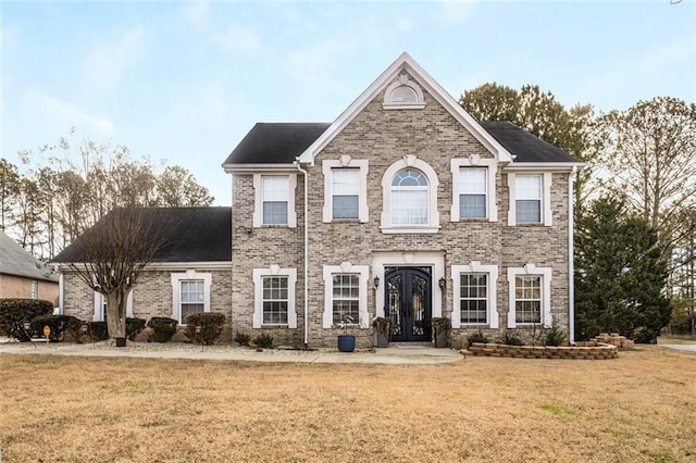 colonial house with a front yard