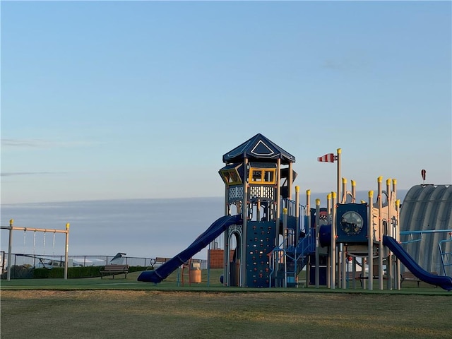 view of community jungle gym