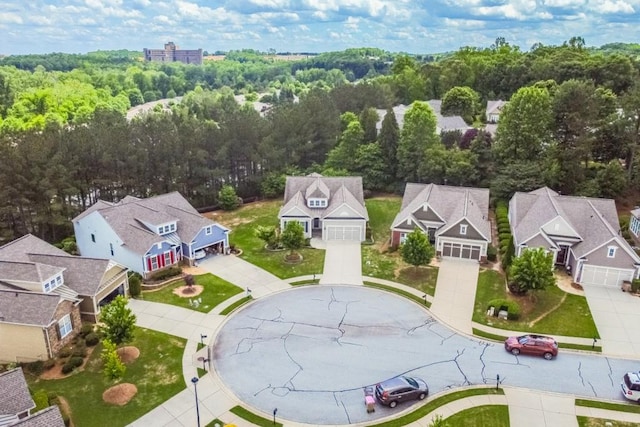 aerial perspective of suburban area