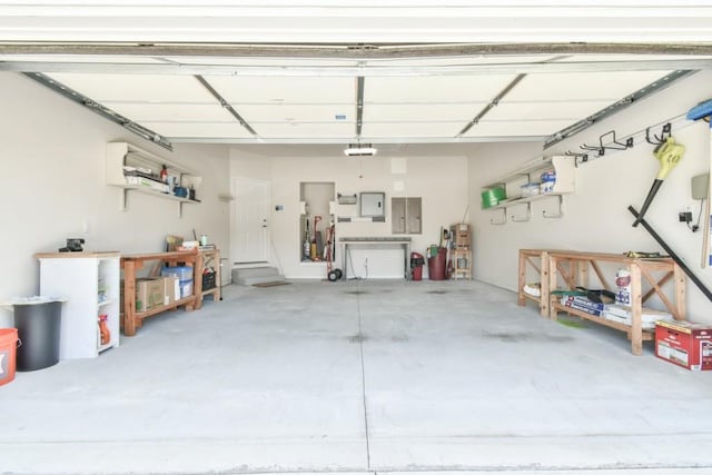 garage featuring electric panel