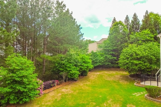 view of grassy yard