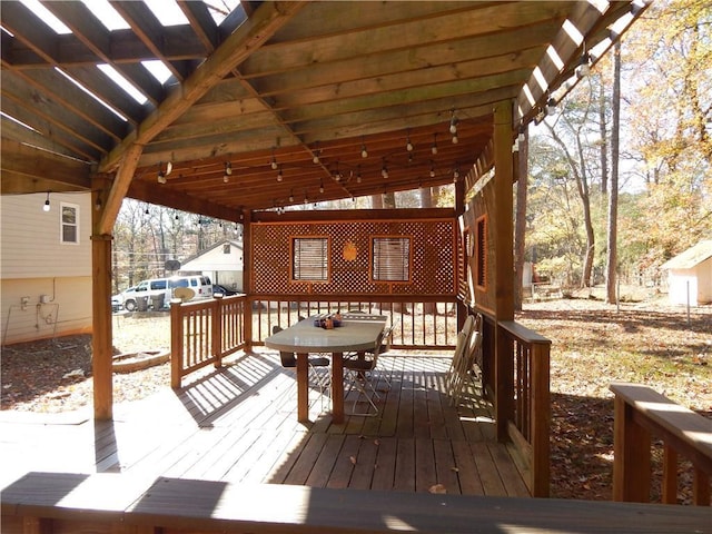 view of wooden deck