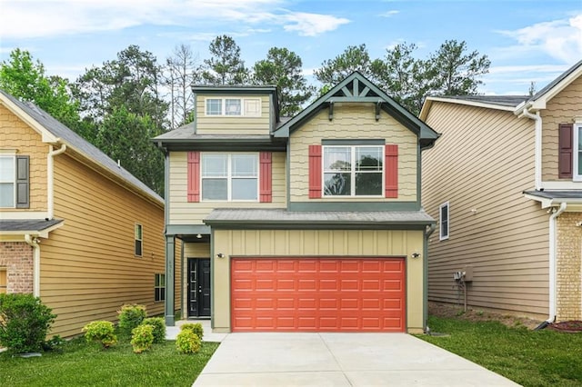 6571 Splitpine Ct, Atlanta, GA 30349 - craftsman-style house with board and batten siding, a garage, and driveway