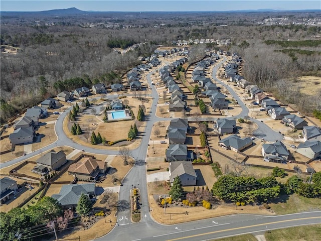 bird's eye view featuring a residential view