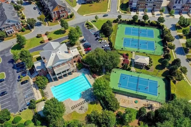 birds eye view of property