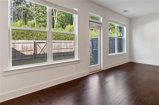 entryway featuring dark wood-type flooring