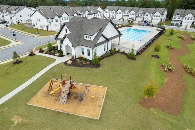 birds eye view of property