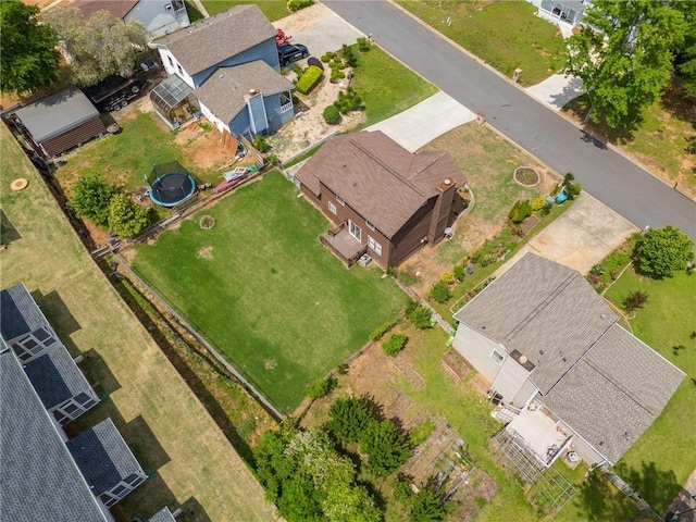 drone / aerial view with a residential view