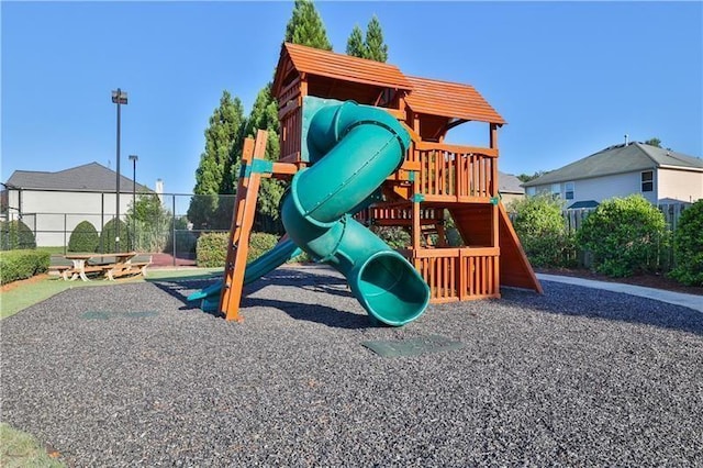 community playground with fence