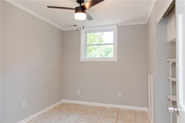 4339 Sasanqua Ct, Tucker, GA 30084 - unfurnished room featuring ceiling fan, baseboards, and ornamental molding