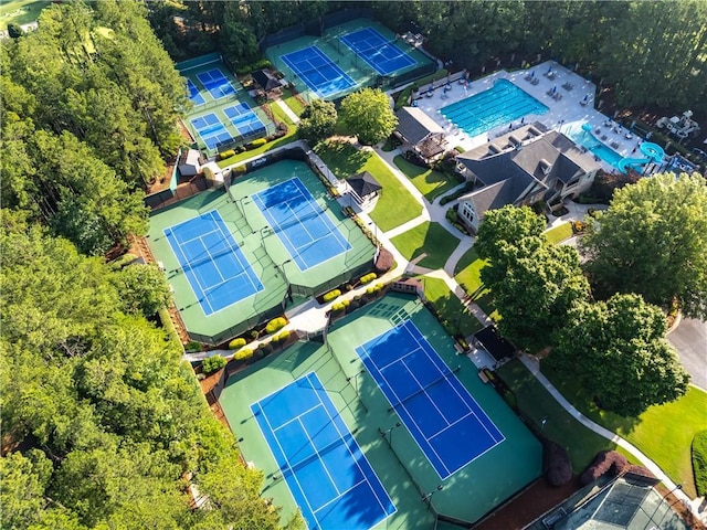 8370 Royal Melbourne Way, Duluth, GA 30097 - aerial view of a pool