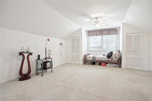 8145 Stone Hill Rd, Cumming, GA 30028 - bonus room with lofted ceiling, carpet, and ceiling fan